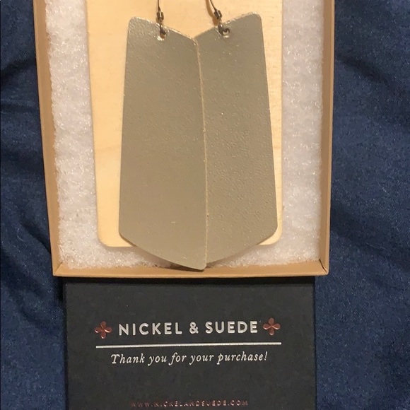 nickel & suede Jewelry - Nickel & Suede leather earrings